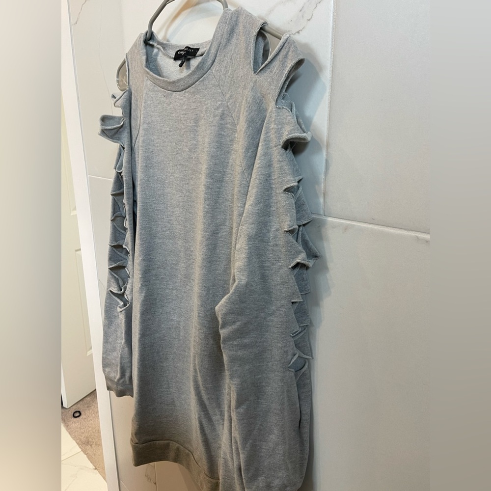 Romeo + Juliet ripped sleeve sweatshirt.
